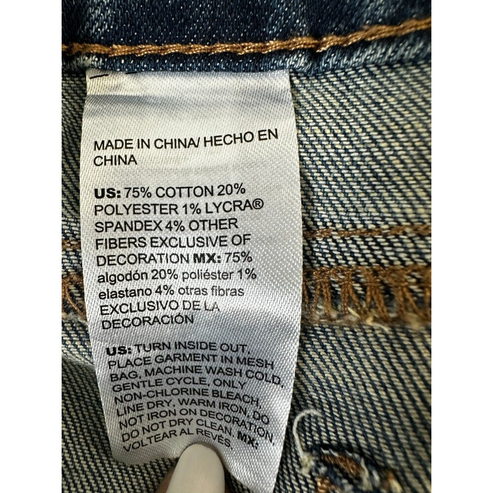 Chico's Relaxed Crop Jeans Blue Embellished Beaded Cropped Denim Size 1.5 US 10 - Picture 8 of 8
